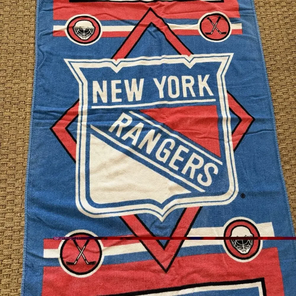 Vintage New York Rangers NHL Hockey Beach Towel 29” X 56”